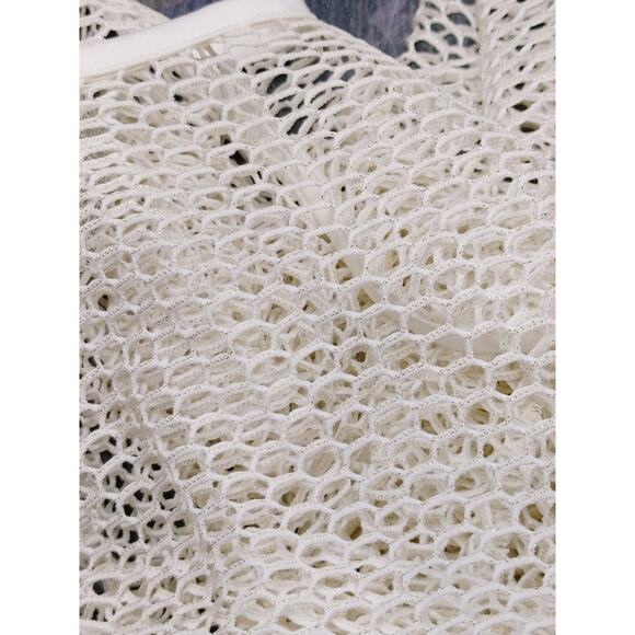 Forever21 Mesh Maxi Dress Cover Up Swimwear Sleeveless White Womens XL NWT - Picture 4 of 5